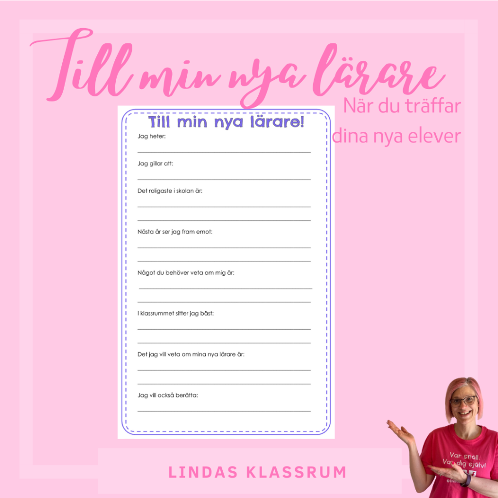 Till min nya lärare