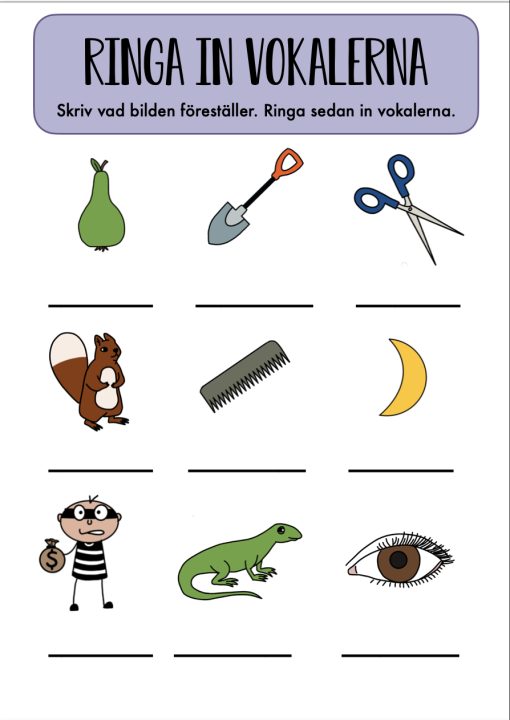 Vi tränar vokaler och konsonanter