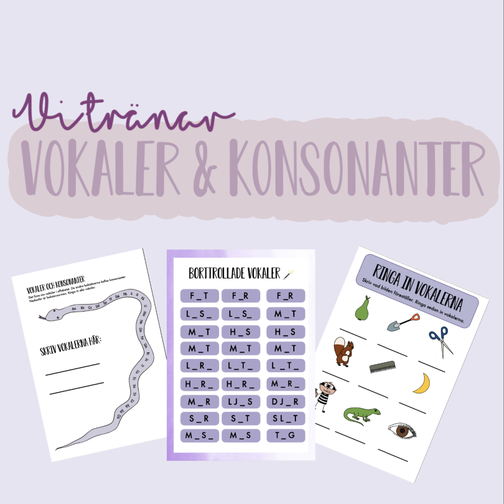 Vi tränar vokaler och konsonanter