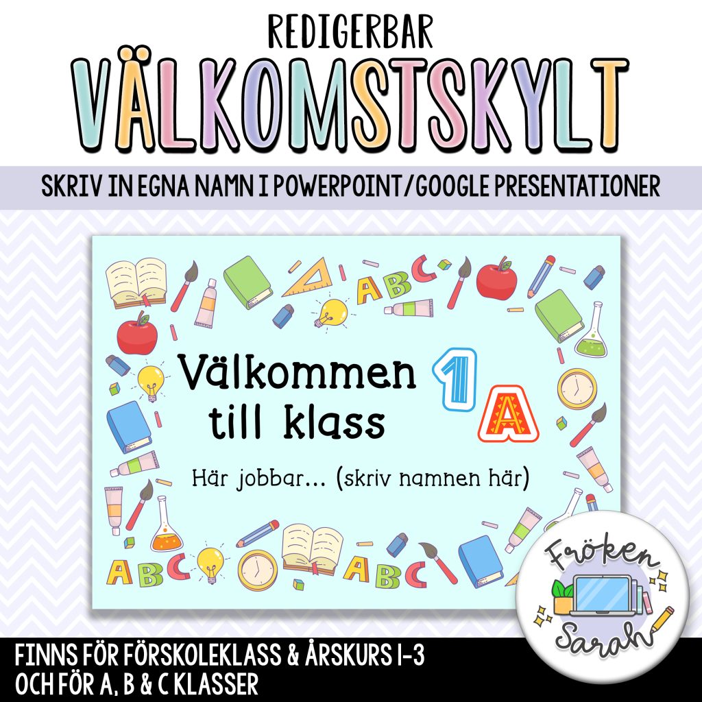 Redigerbar välkomstskylt