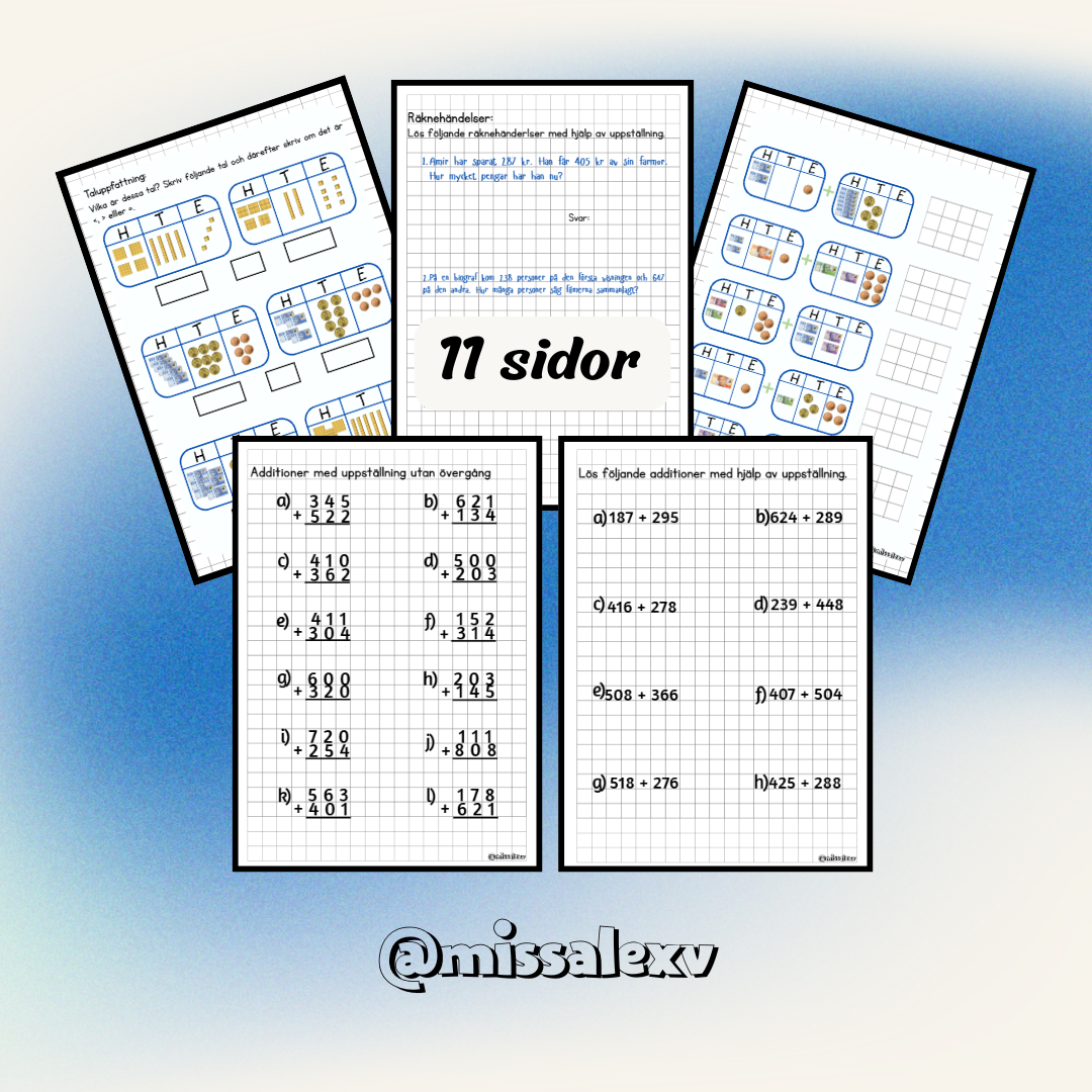 Addition med uppställning_Åk2