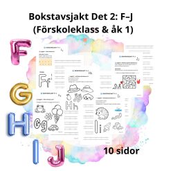 Bokstavsjakt F–J – Träna bokstäver och skriv på ett lekfullt sätt (Förskoleklass & åk 1)