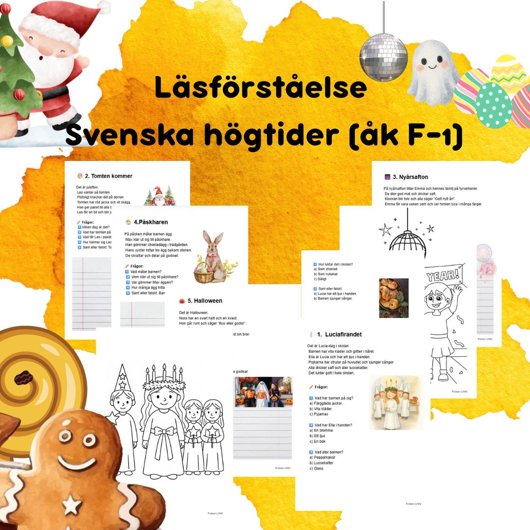 Läsförståelse – Svenska högtider (åk F–1)