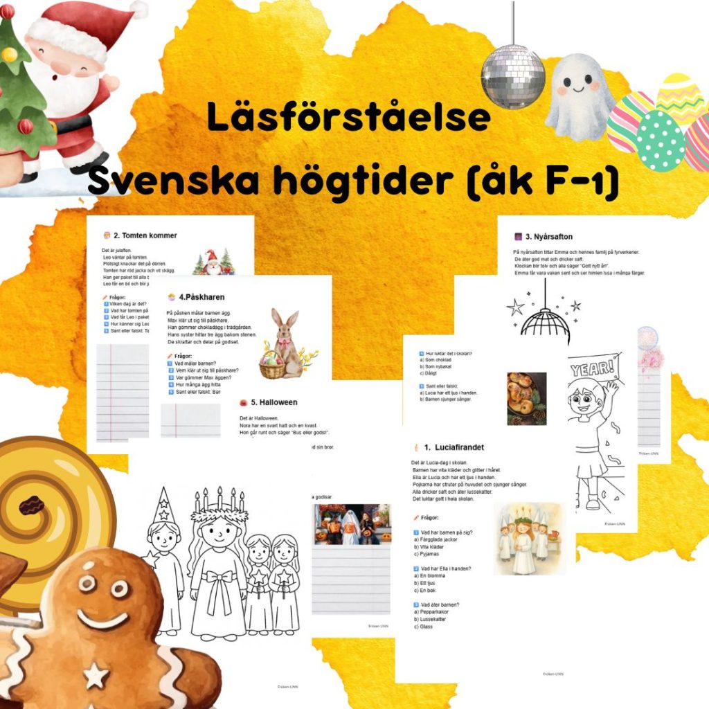 Läsförståelse – Svenska högtider (åk F–1)