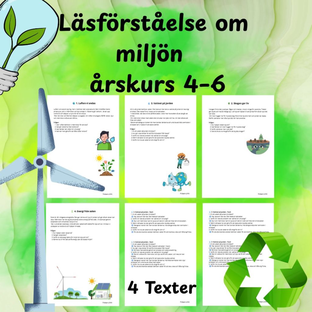 Läsförståelse om miljön för årskurs 4–6