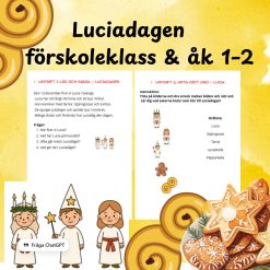 Luciadagen – Lärorika och roliga uppgifter för förskoleklass & åk 1–2