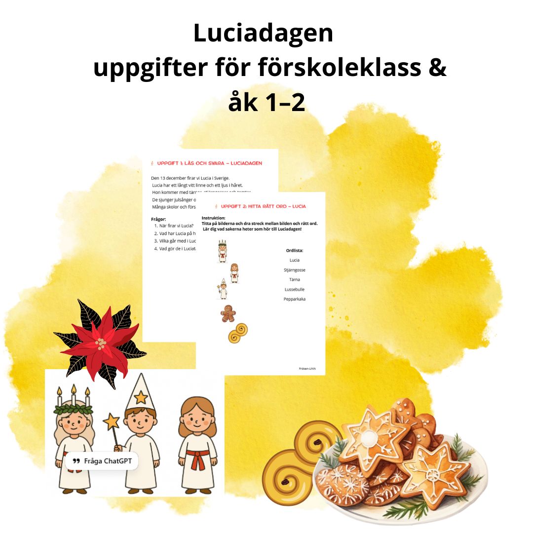 Luciadagen – Lärorika och roliga uppgifter för förskoleklass & åk 1–2