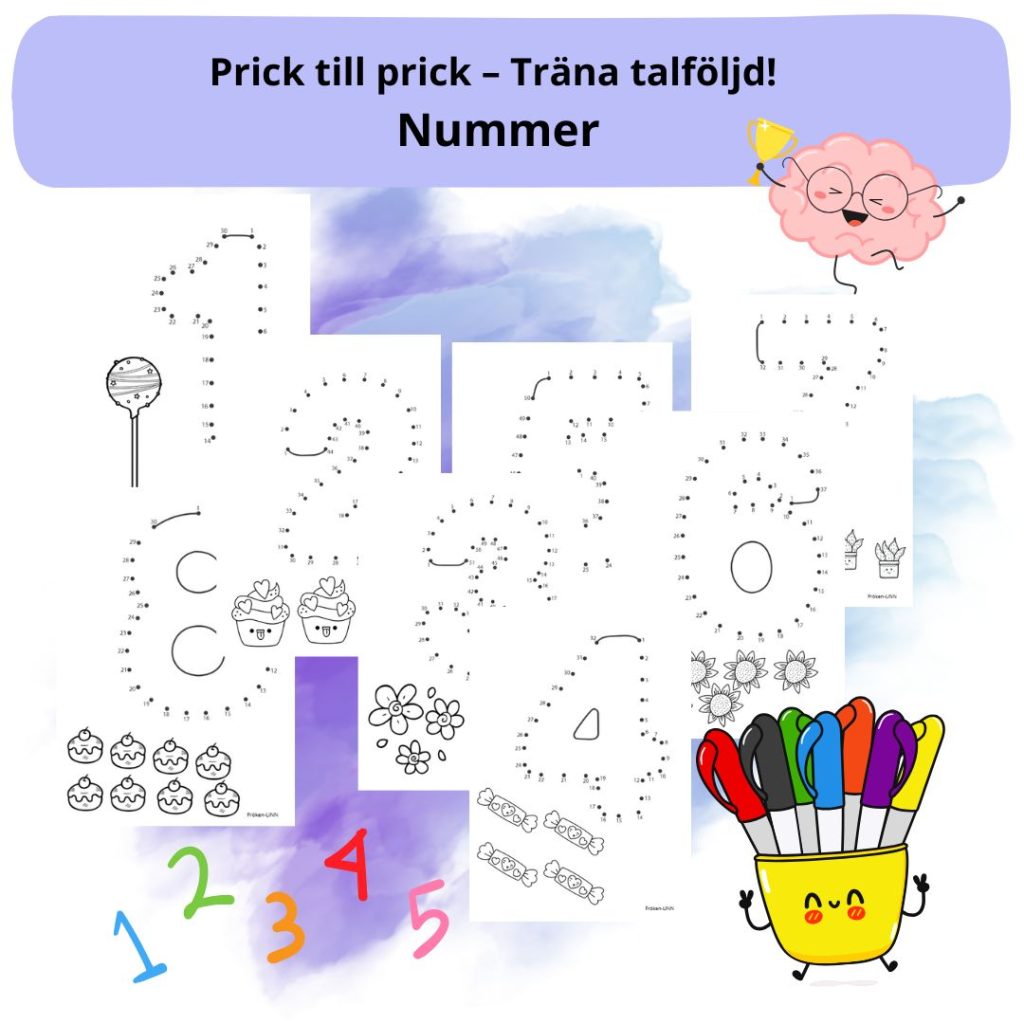 Följ prickarna – Lär dig siffrorna 0–9!