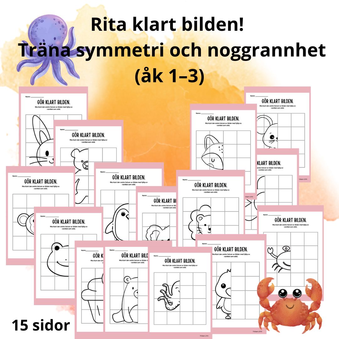 Rita klart bilden! Träna symmetri och noggrannhet (åk 1–3)