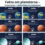 Fakta om planeterna – Läsförståelse + presentation om solsystemet (åk 2–6) - bild 2