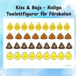 Kiss & Bajs – Roliga Toalettfigurer för Förskolan