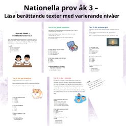 Nationella prov åk 3 – Läsa berättande texter med varierande nivåer