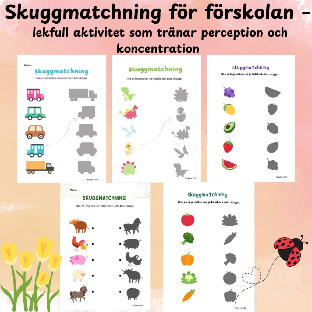 Skuggmatchning för förskolan – lekfull aktivitet som tränar perception och koncentration