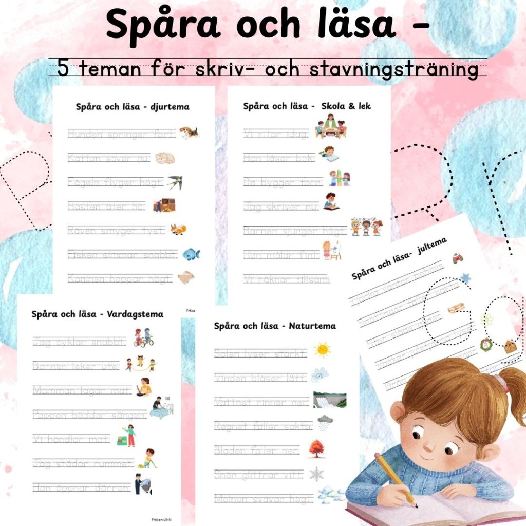 Spåra och läsa – 5 teman för skriv- och stavningsträning