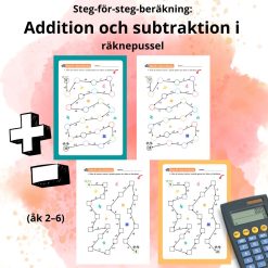 Steg-för-steg-beräkning: Addition och subtraktion i räknepussel (åk 2–6)