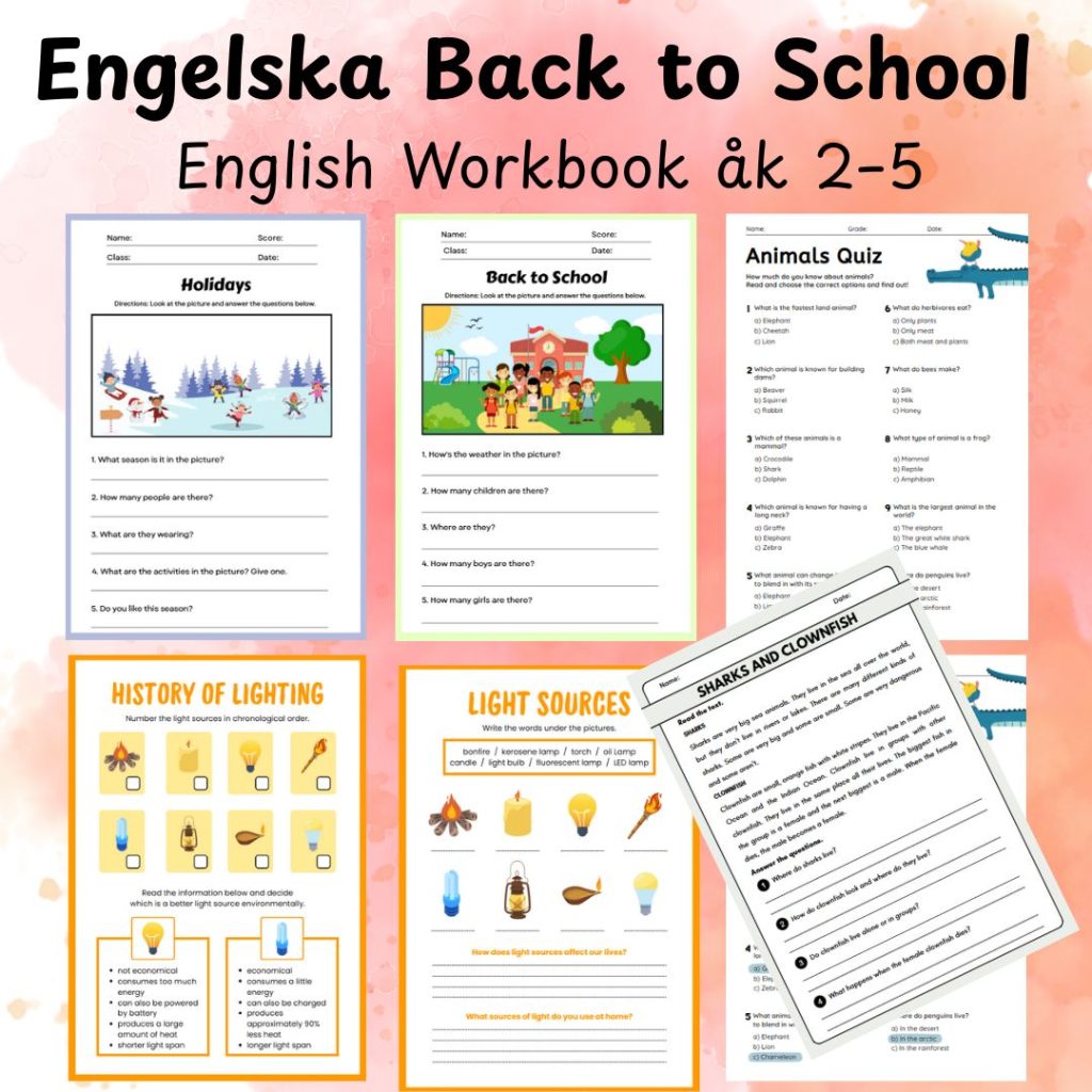 Engelska Back to School English Workbook åk 2–5