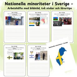 Nationella minoriteter i Sverige – Arbetshäfte med bildstöd, två nivåer och lärartips
