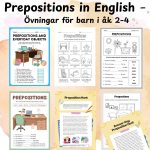 Prepositions in English – Övningar för barn i åk 2–4 - bild 1