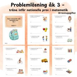 Problemlösning åk 3 – träna inför Nationella Prov i matematik