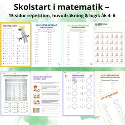 Skolstart matematik – Repetitionshäfte med huvudräkning, multiplikation & sudoku (åk 4–6+ )