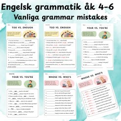 Engelsk grammatik åk 4–6 | Vanliga grammar mistakes