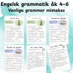 Engelsk grammatik åk 4–6 | Vanliga grammar mistakes - bild 2