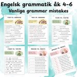 Engelsk grammatik åk 4–6 | Vanliga grammar mistakes - bild 1