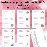 Nationella prov matematik åk 3 – Delprov C | 30 problemlösningsuppgifter med facit - bild 2